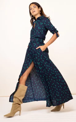 Dove Dress In Navy Cactus -UK Skirt Sales 2023 FINAL 34 DL SQ 02 09 2020 5153
