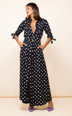 Dove Dress In Painted Dot