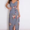 Mia Floral Wrap Maxi Grey -UK Skirt Sales 2023 GIM Ecom 22 03 170079