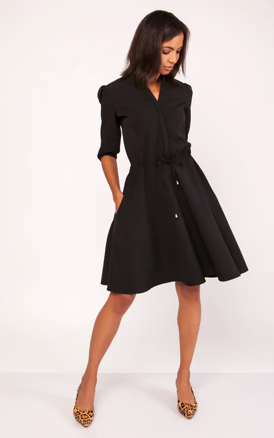 Universal Dress With A Flared Bottom In Black 3 Universal Dress With A Flared Bottom In Black