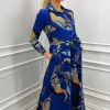 Luca Shirt Dress In Blue Leaf -UK Skirt Sales 2023 KATE PIPPA IMAGES 9