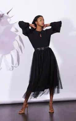 Louche Bertin Tulle Midi Skirt