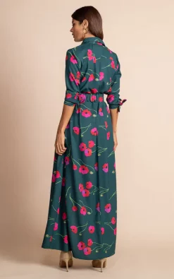 Dove Dress In Poppies On Dark Green 8 Dove Dress In Poppies On Dark Green -UK Skirt Sales 2023 SARAH DoveDressinPoppiesonDarkGreencopy3