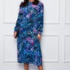 Cass Long Sleeve Split Leg Midi Dress Blue/Purple Animal 2 Cass Long Sleeve Split Leg Midi Dress Blue/Purple Animal -UK Skirt Sales 2023 SI7015 3
