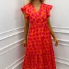 Boho Venezia Midi Dress Orange/Pink Bubble 1 Boho Venezia Midi Dress Orange/Pink Bubble -UK Skirt Sales 2023 WhatsApp Image 2022 07 20 at 11.40.44 AM