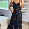 Yumi Heart Spot Maxi Summer Dress In Black -UK Skirt Sales 2023 Yumi sasha 19.04.2251