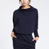 Navy Blue Dress With A Knee Length Pencil Skirt -UK Skirt Sales 2023 b032 navyblue 1