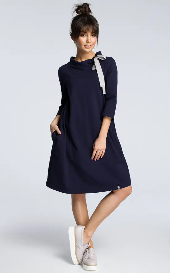 Navy Blue Oversized Dress 3 Navy Blue Oversized Dress