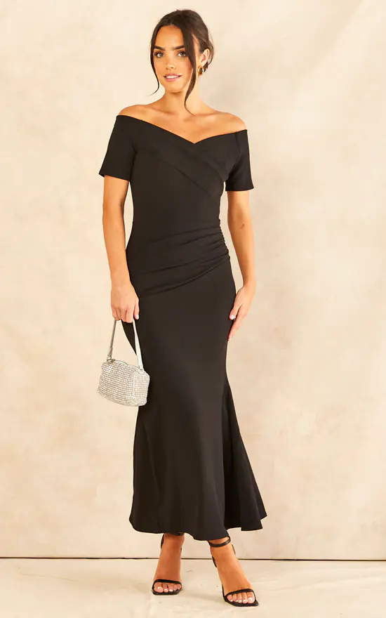 Bardot Off Shoulder Maxi Dress Black 4 Bardot Off Shoulder Maxi Dress Black - Image 2