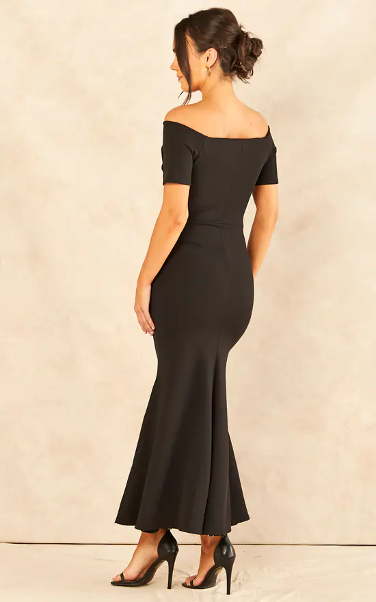 Bardot Off Shoulder Maxi Dress Black 6 Bardot Off Shoulder Maxi Dress Black - Image 4