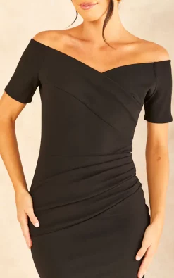 Bardot Off Shoulder Maxi Dress Black 8 Bardot Off Shoulder Maxi Dress Black -UK Skirt Sales 2023 c2022 08 24 JEN Mollie FeverFish69639
