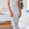 Capri White & Black Polka Dot Dress -UK Skirt Sales 2023 front