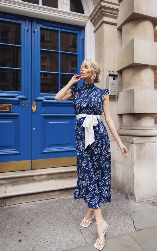 Autumn Cherish High Neck Frilled Midi Dress 3 Autumn Cherish High Neck Frilled Midi Dress