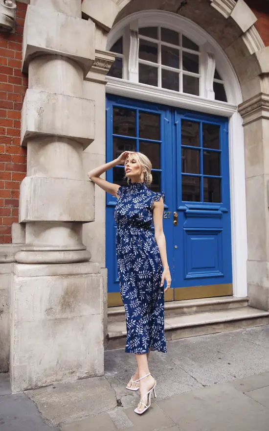 Autumn Cherish High Neck Frilled Midi Dress 6 Autumn Cherish High Neck Frilled Midi Dress - Image 4