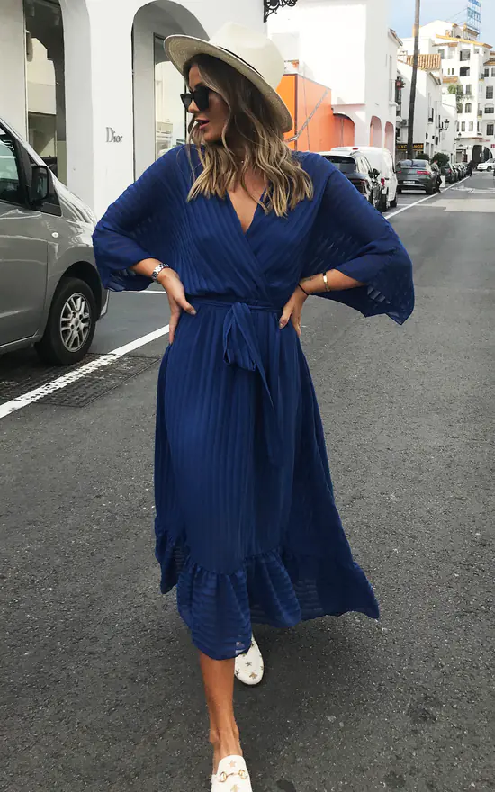 Navy Plunge Maxi Dress 3 Navy Plunge Maxi Dress