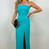 Vesper Tate Ocean Blue Midaxi Dress
